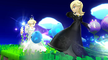 Monochrome Rosalina A Rosalina and Luma Super Smash Bros. for Wii U (SSBU) Skin Mod submitted by amphetavin HD wallpaper