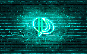 Palit turquoise logo, , turquoise brickwall, Palit logo, brands, Palit neon logo, Palit HD wallpaper