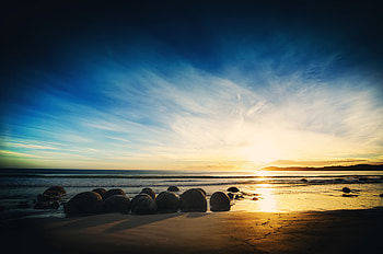 Moeraki Morning, nature, morning HD wallpaper