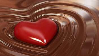 Chocolate In Heart Shape, chocolate, candy, sweets, heart, love HD wallpaper