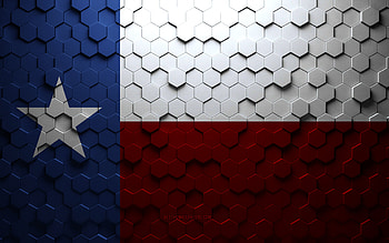 Flag of Texas, honeycomb art, Texas hexagons flag, Texas, 3d hexagons art, Texas flag HD wallpaper