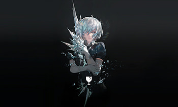 Minimal, anime girl, Diamond, Houseki no Kuni HD wallpaper
