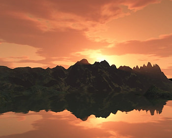 Sunset on Lake, lake, sunset HD wallpaper