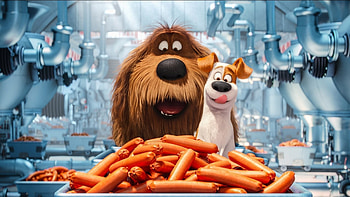 Wow !, artwork, dogs, comic, funny, sausages HD wallpaper