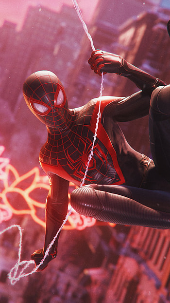 Spider-Man video game, Miles Morales, Marvel's web-slinger, Gaming adventure HD phone wallpaper