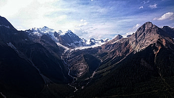 Mountains, valley, nature, aerial view HD wallpaper