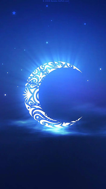 Ramadan, Beautiful Blue, Background, moon HD phone wallpaper