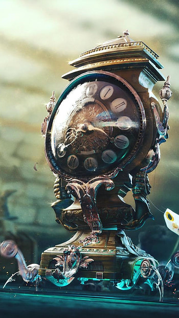 Clock sci-fi, Sony Xperia X HD phone wallpaper