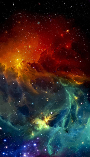 OLED space , Deep black aesthetics, High contrast cosmic scenes, Bright stellar objects HD phone wallpaper