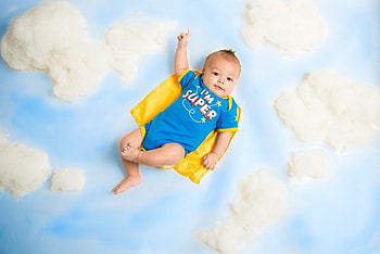 *** In the clouds ... ***, children, childchood, kids, kid, people, child HD wallpaper