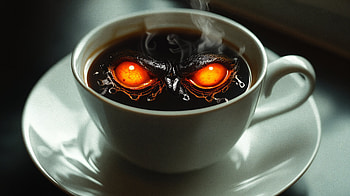 Chilling Coffee: A Ultra Experience, coffee, surreal, artistic, fantasy, steam HD wallpaper