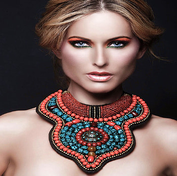 JEWELED BEAUTY, jewerly, model, pretty face, beauty HD wallpaper