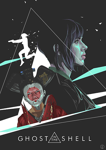 Ghost in the Shell, Art tribute, Cyberpunk art HD phone wallpaper