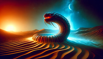 Epic Sandworm, sandworm, Sci Fi, desert, landscape, fantasy, fantasy landscape HD wallpaper