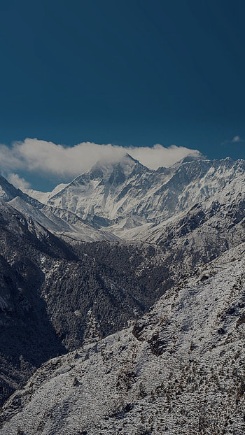 Winter Mountain Nature Snow Dark Alps 6 HD phone wallpaper