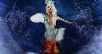 Dancer, girl, rendering, fantasy HD wallpaper