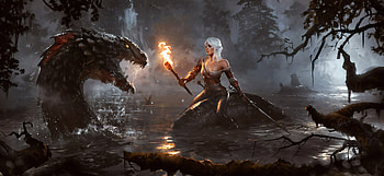 The Witcher Uchiha Art, witcher, artwork, games, artstation HD wallpaper