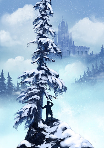 Art, Snow, Lock, Silhouette, Spruce, Fir HD phone wallpaper