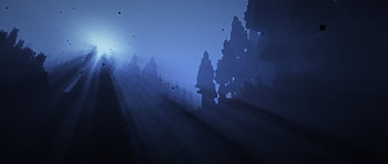 Drowned Shaders 1, Minecraft, Shaders, water, underwater, blue HD wallpaper