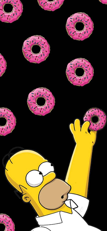 Homer Simpson donut, Pixel 4a HD phone wallpaper