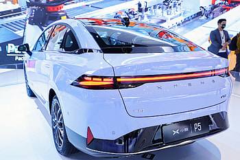 Close-Up, XPeng P5 sedan HD wallpaper