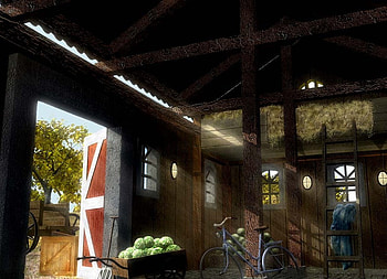 Barn Interior Circa 1958, farm, barn, interior HD wallpaper