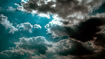 Nature, Sky, Clouds, Shine, Light, Beams, Rays, Shadow, Azure HD wallpaper