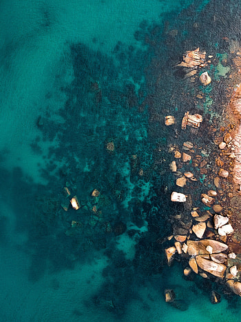Nature, Water, Stones, View From Above, Ripples, Ripple, Ocean, Bottom HD phone wallpaper