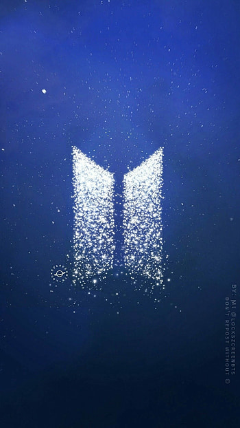 Bts Logo, Falling Glitter, bts, logo HD phone wallpaper
