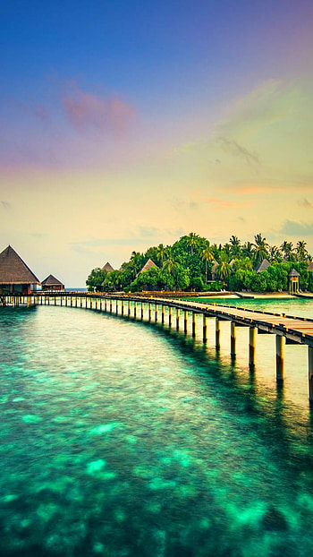 Tropical Resort, ocean, tropical, man made, resort HD phone wallpaper