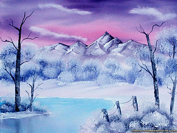 winters beauty, winter, painting, snow, colors, beauty HD wallpaper