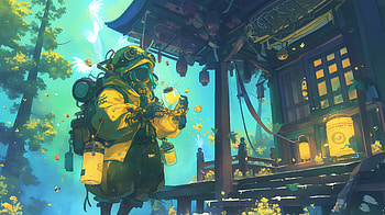 Anime Beekeeper, beekeeper, Anime, Sci Fi, diver, fantasy, Sci Fi Anime, fantasy anime HD wallpaper
