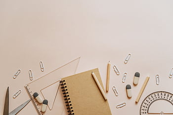 Top view of school supplies with ample copy space, perfect for educational themes. HD wallpaper