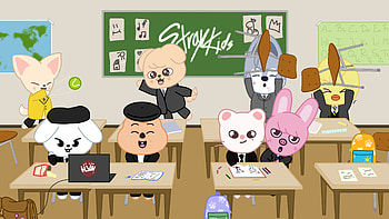 SKZOO Classroom Vibes – Animated HD wallpaper