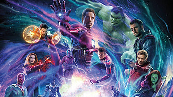 Avengers Infinity War Movie Bill Poster, avengers-infinity-war, 2018-movies, movies, poster, iron-man, wanda-maximoff, thor, star-lord, gamora, spiderman, hulk HD wallpaper