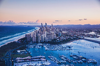 Cities, Architecture, City, View From Above, Coast, Ocean HD wallpaper