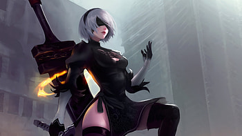 2b Nier Automata Art Artstation , nier-automata, games, artist, artwork, digital-art, artstation HD wallpaper