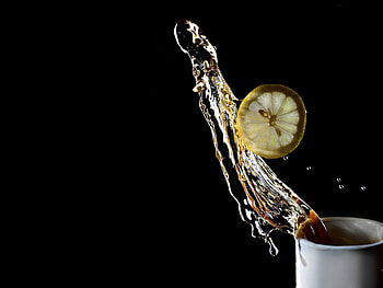 Food, Spray, Glass, Lemon, Drink, Beverage, Tea HD wallpaper
