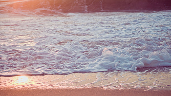 Nature, Water, Sea, Sand, Foam HD wallpaper