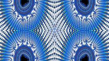 Trippy Psychedelic Fractal, trippy, psychedelic, aesthetic, white, blue, Abstract, fractal, abstract blue HD wallpaper