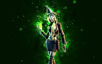Dark Hemlock, , green neon lights, Fortnite Battle Royale, Fortnite characters, Dark Hemlock Skin, Fortnite, Dark Hemlock Fortnite HD wallpaper