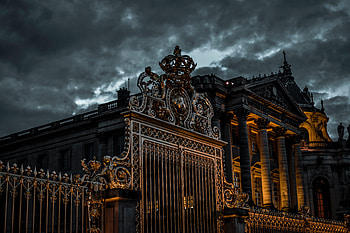Cities, Sky, Night, Mainly Cloudy, Overcast, Gate, Goal HD wallpaper