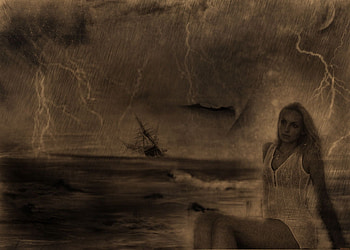 rainy day, girl, rain, fantasy HD wallpaper