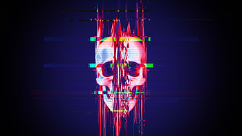 Skull Glitch , skull, glitch, artist, artwork, digital-art, deviantart HD wallpaper
