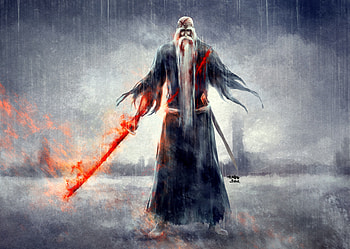 Genryusai Shigekuni Yamamoto, Bleach, anime, warrior, art HD wallpaper