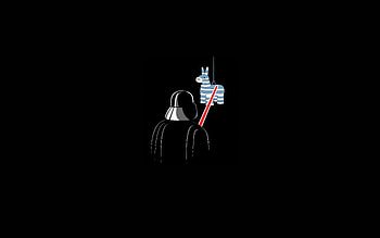 Darth Vader Hitting Pinnata, darth-vader, star-wars, movies, dark, black, oled, minimalism, minimalist, funny, artist, artwork, digital-art HD wallpaper