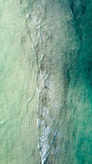 Nature, Water, Sea, Waves, View From Above HD phone wallpaper