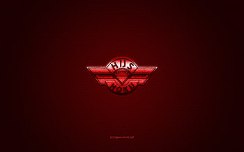 HYS The Hague, Dutch hockey club, red logo, red carbon fiber background, BeNe League, hockey, The Hague, Netherlands, HYS The Hague logo HD wallpaper