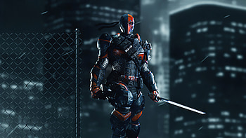 Deathstroke Night, deathstroke, superheroes, artwork, artstation HD wallpaper