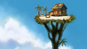 Another Tree House, kid safe, fantasy, house, tree HD wallpaper
